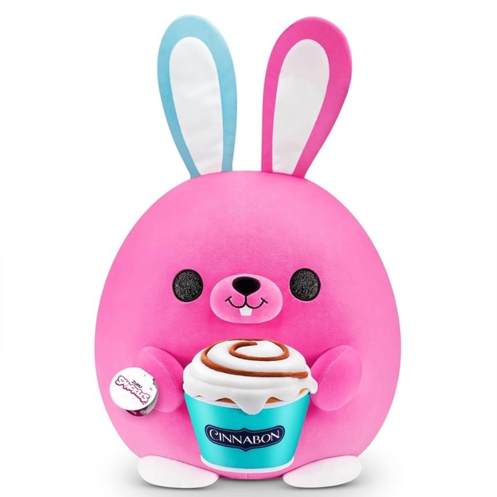 ZURU Snackles Cinnamon Bunny Super Sized 14” Pink Plush